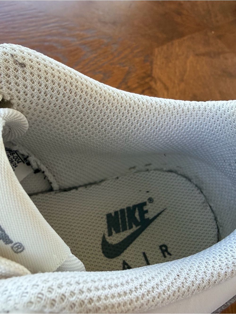 Nike Kids White Air Force 1 Sneakers with Grey Swoosh - Picture 7 of 10